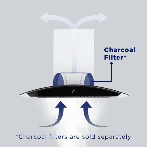 Hauslane WM639SS36 Hauslane Chef 36-In Convertible Stainless Steel Wall-Mounted Range Hood