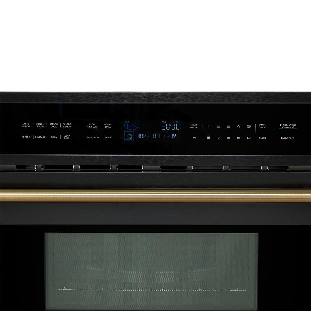 Forno FMWDR309330BLK Forno Oliena Espresso Black 30-Inch Built-In Microwave And Convection Oven Combo, 1.6 Cu.Ft, 1750W Convection, 1000W Microwave, Stainless Steel Interior, Glass Touch Controls, Sensor Cooking