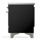Ilve UMIB36QNR3BKC Ilve Umib36Qnr3Bkc Majestic Iii 36 Inch Induction Range With 6 Elements, 3.5 Cu. Ft. Total Oven Capacity (Solid Door, Glossy Black, Chrome)