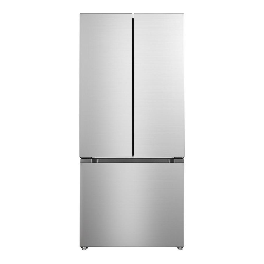 Verona VEFFD3018RISL Verona Veffd3018Risl 30 Inch Freestanding French Door Refrigerator With 18.2 Cu. Ft. Capacity, Automatic Ice Maker, Recessed Handle