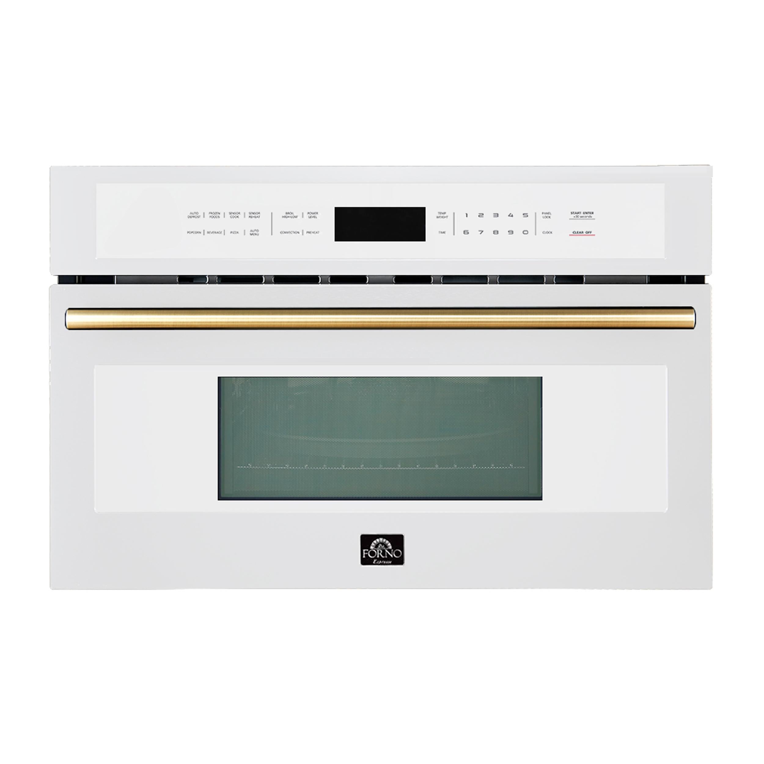 Forno FMWDR309330WHT Oliena Espresso White 30 Inch 1750 Watt Compact Oven & 1000 Watt Microwave, 1.6 Cu. Ft.
