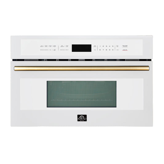 Forno FMWDR309330WHT Oliena Espresso White 30 Inch 1750 Watt Compact Oven & 1000 Watt Microwave, 1.6 Cu. Ft.