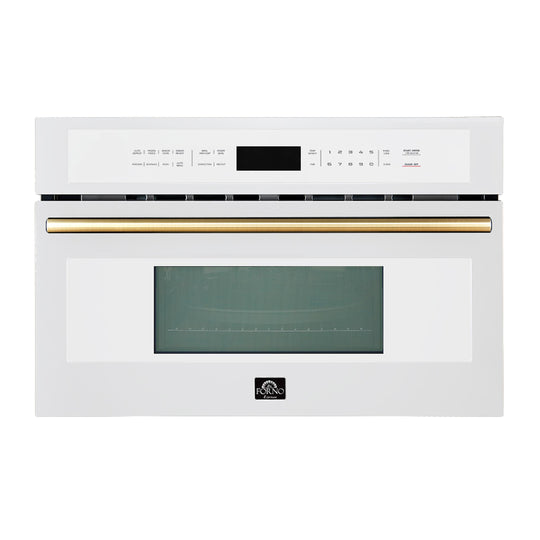 Forno FMWDR309330WHT Oliena Espresso White 30 Inch 1750 Watt Compact Oven & 1000 Watt Microwave, 1.6 Cu. Ft.