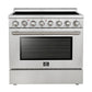 Forno FFSEL601136 Forno Paolo 36 Inch Freestanding Electric Range, Stainless Steel, 5.44 Cu.Ft, True Convection Oven, Energy Efficient