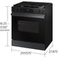 Samsung NSG6DG8100MT Bespoke 6.0 Cu. Ft. Smart Slide-In Gas Range With Precision Knobs In Matte Black Steel
