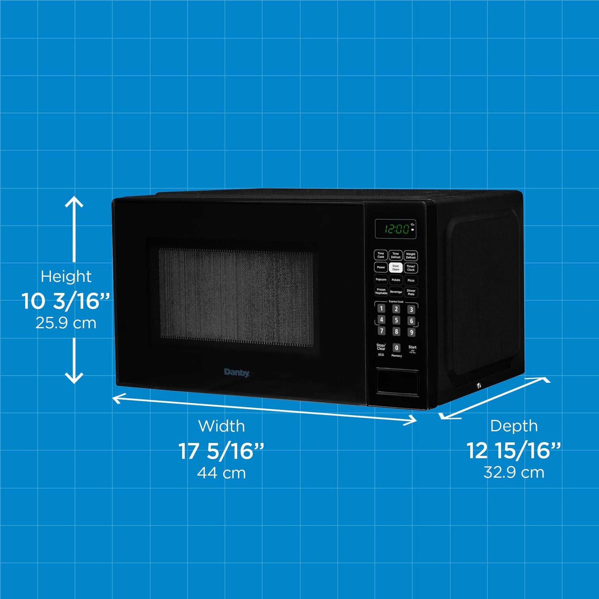 Danby DBMW0721BBB Danby 0.7 Cu. Ft. Countertop Microwave In Black