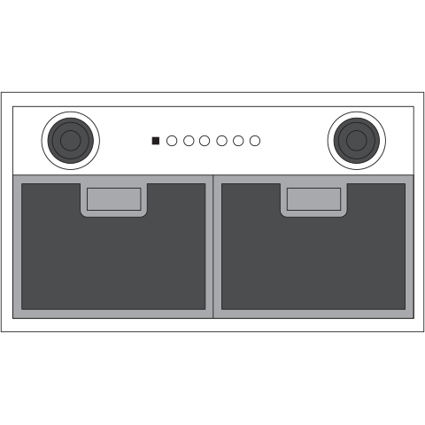 Haier UVC7300SLSS 20" Custom Hood Insert W/ Dimmable Led Lighting