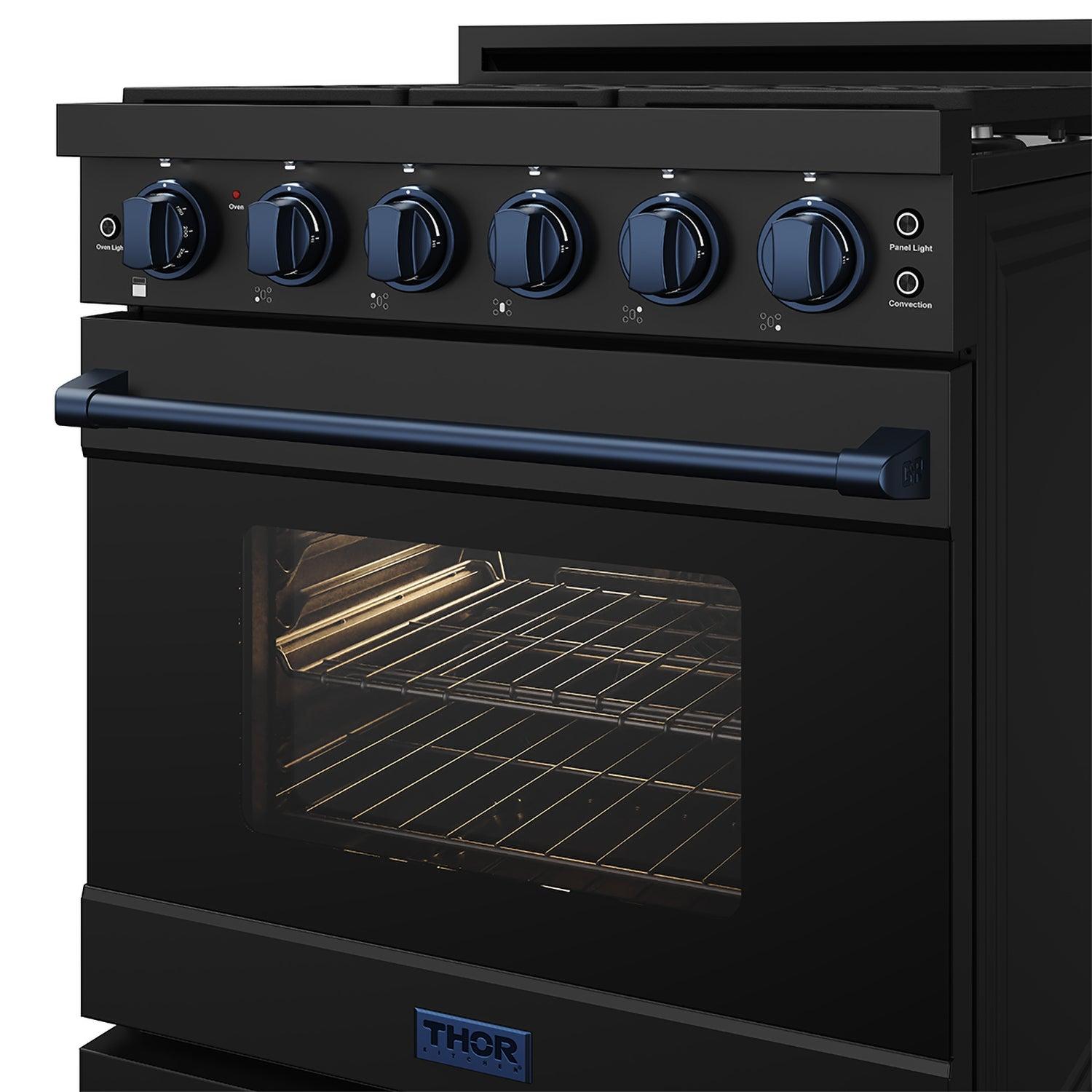 Thor Kitchen RSG30PBBLU 30 Inch Professional Gas With Precision Knob Control In Black/Blue
