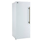 Forno FFFFD172228WHTLS Forno Maderno 28-Inch Convertible Upright Freezer/Refrigerator In White With Antique Brass Handle, 13.6 Cu.Ft., Left Swing