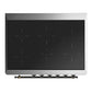 Ilve UMIB36QNR3AWB Ilve Umib36Qnr3Awb Majestic Iii 36 Inch Induction Range With 6 Elements, 3.5 Cu. Ft. Total Oven Capacity (Solid Door, Antique White, Burnished)