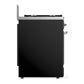 Ilve UM30NR3BKCLP Ilve Um30Nr3Bkclp Majestic Iii 30 Inch Dual Fuel Range With 5 Black Brass Burners, Dual Function Burner Up To 25,000 Btu (Liquid Propane, Triple Glass Door, Glossy Black, Chrome)