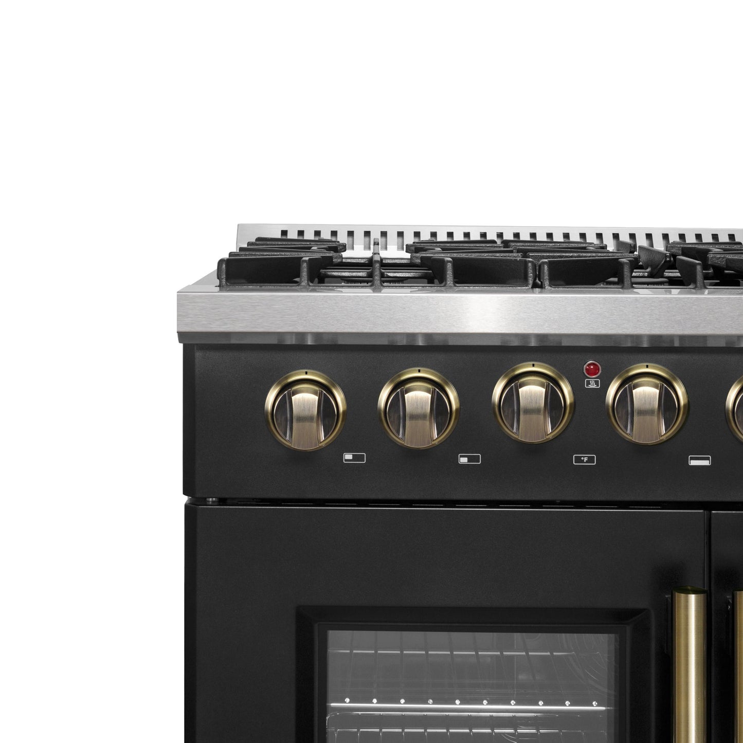 Forno FFSGS635636BLK Forno Galiano 36-Inch Freestanding French Door Dual Fuel Range Black