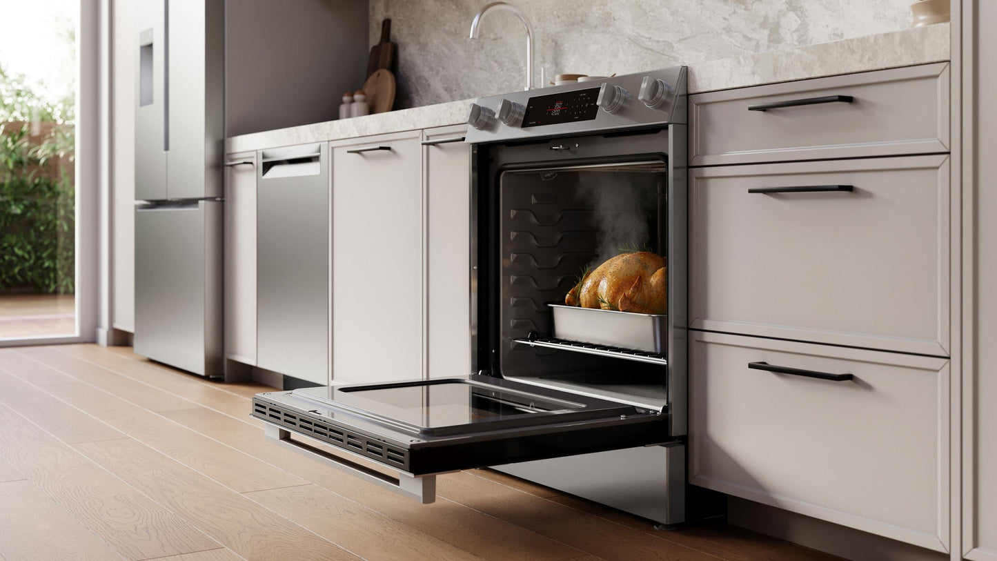 Bosch HEF3050MU 100 Series, Freestanding Electric Cooker, 30'', Stainless Steel