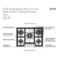Ilve UHCPT75SSLP Ilve Uhcpt75Sslp Professional Plus Ii 30 Inch Built-In Gas Cooktop With 5 Burners, In Stainless Steel (Liquid Propane)