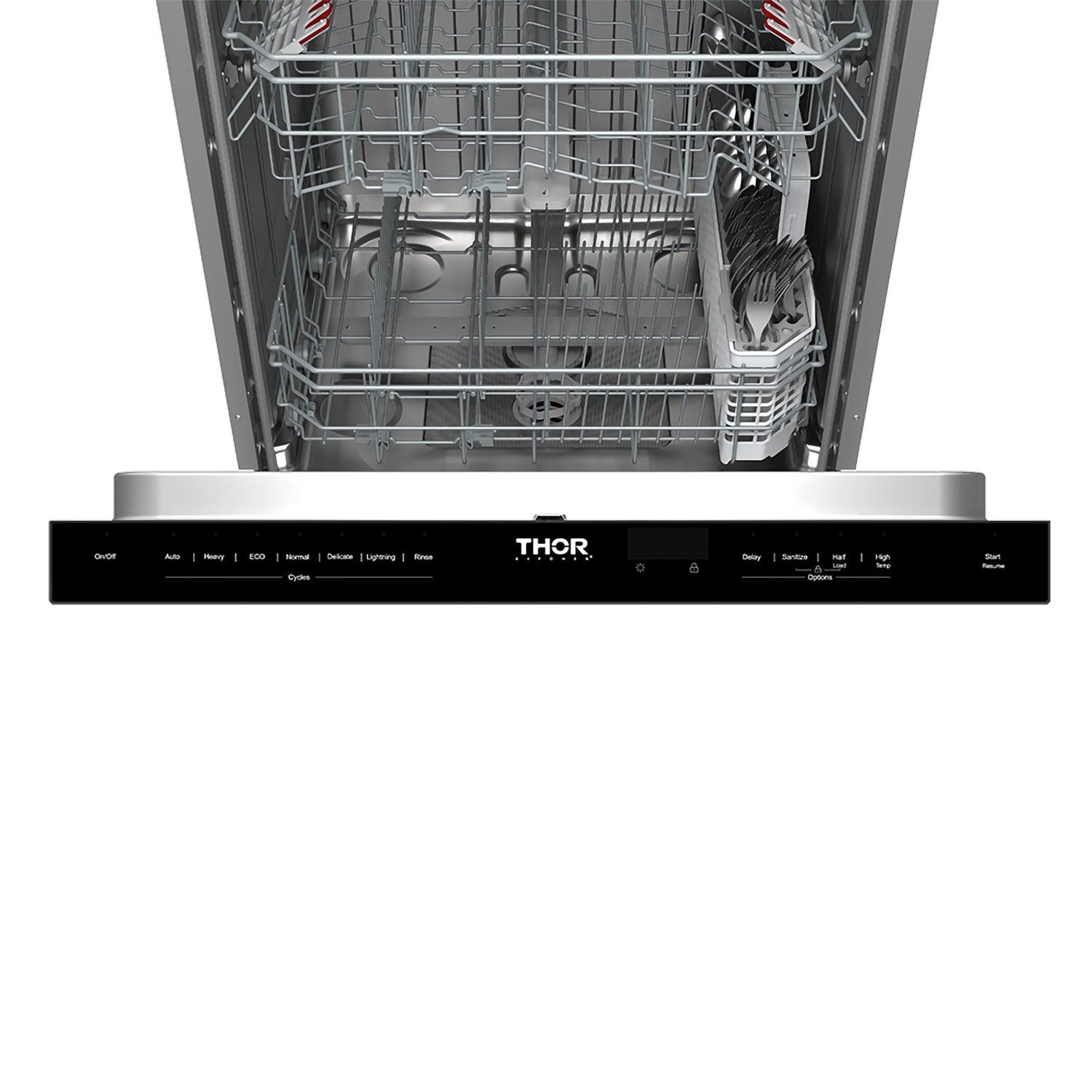 Thor Kitchen TDW24PT 24 Inch Built-In Top Control Dishwasher With Pocket Handle - Stainless Steel