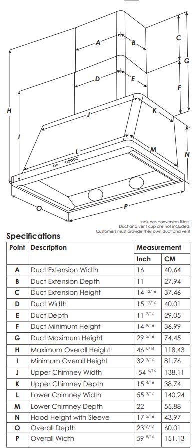 Ilve UAM150EG Majestic 60 Inch Emerald Green Wall Mount Range Hood