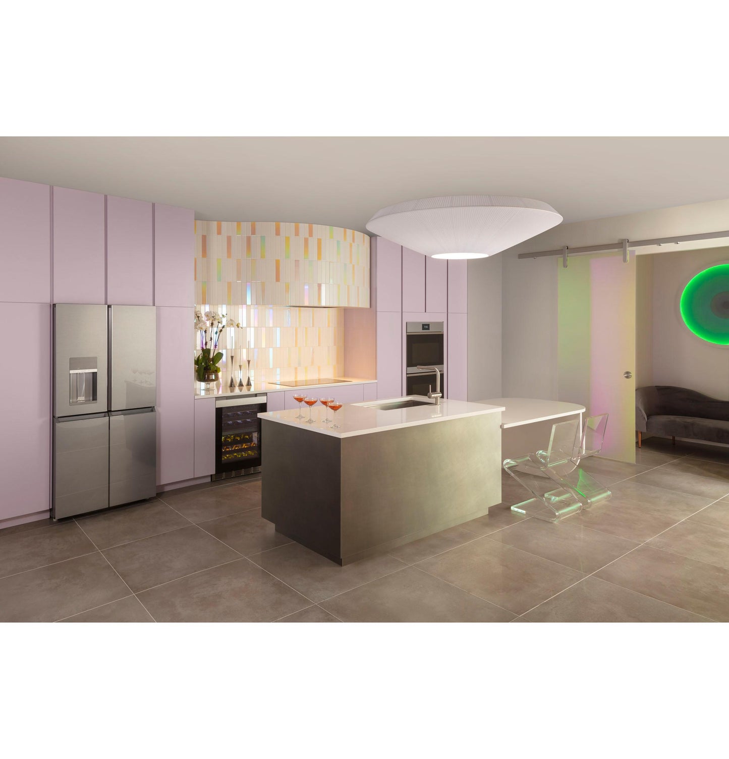 Cafe UVC9360SLSS 36" Smart Designer Custom Insert W/ Dimmable Led Lighting