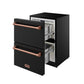 Thor Kitchen RZ24UBRSG 24 Inch Undercounter Built-In / Freestanding Drawer Freezer - Black/Rose Gold Gordon Ramsay Series