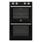 Forno FBOEL132430BLK Forno Vomero 30-Inch Double Wall Oven, Black, 10 Cu.Ft Total Capacity, 7100W Convection, Mechanical Controls, Manuel Steam Clean