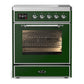 Ilve UMIB30NR3EGC Ilve Umib30Nr3Egc Majestic Iii 30 Inch Induction Range With 4 Elements, 4 Cu. Ft. Oven Capacity (Triple Glass Door, Emerald Green, Chrome)