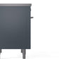 Ilve UPI366WMPBG Professional Plus Ii 36 Inch Electric Freestanding Range In Blue Grey With Trim