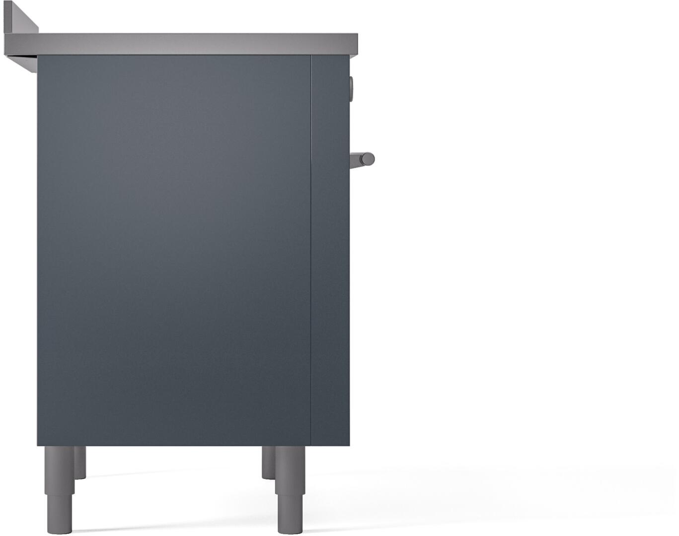 Ilve UPI366WMPBG Professional Plus Ii 36 Inch Electric Freestanding Range In Blue Grey With Trim