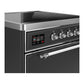 Ilve UMIB30QNR3MGC Ilve Umib30Qnr3Mgc Majestic Iii 30 Inch Induction Range With 4 Elements, 4 Cu. Ft. Oven Capacity (Solid Door, Graphite Matte, Chrome)