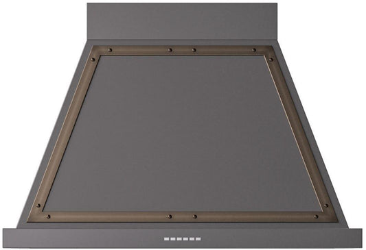 Ilve UANB36MGB Nostalgie 36 Inch Matte Graphite Wall Mount Range Hood