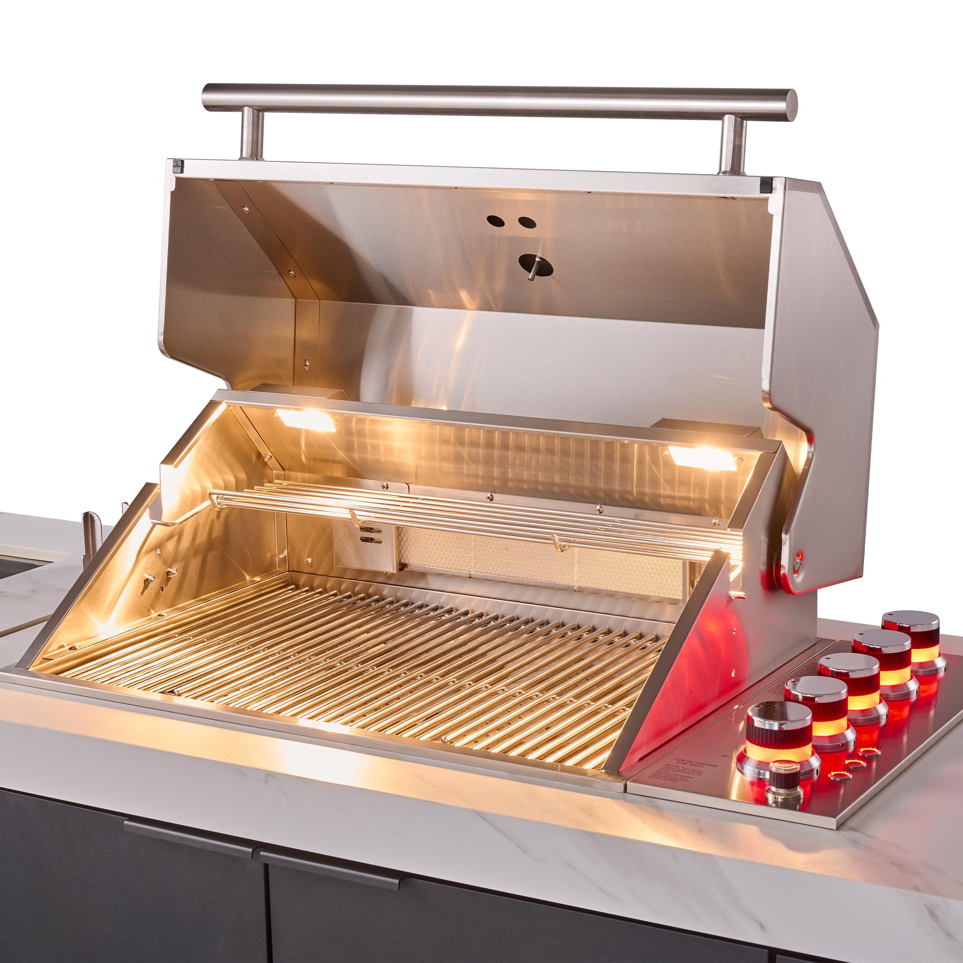 Forno FODKT2575WHT Forno Rimini Outdoor Kitchen: 30" Bbq 62,600 Btu, 4.8 Cu.Ft. Refrigerators, White Countertops