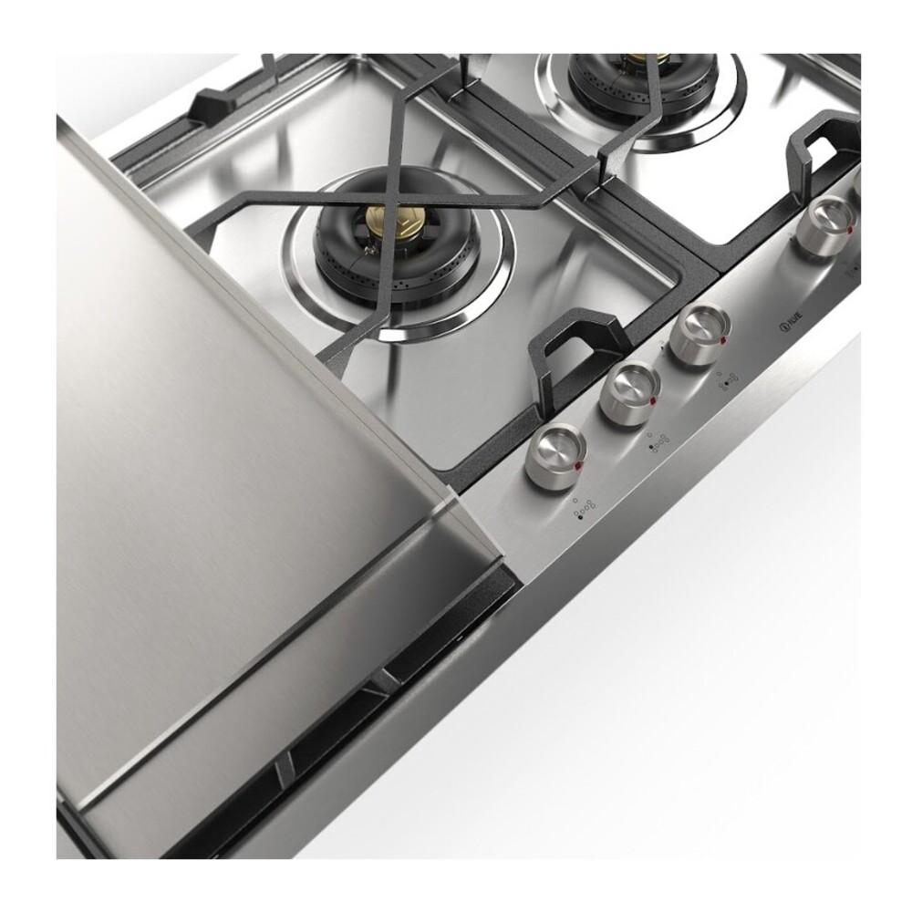 Ilve UHCPMT125FSSLP Ilve Uhcpmt125Fsslp Panoramagic 48 Inch Built-In Gas Cooktop With Total Black Brass Burners, In Stainless Steel (6 Sealed Burners + Left Griddle, Liquid Propane)