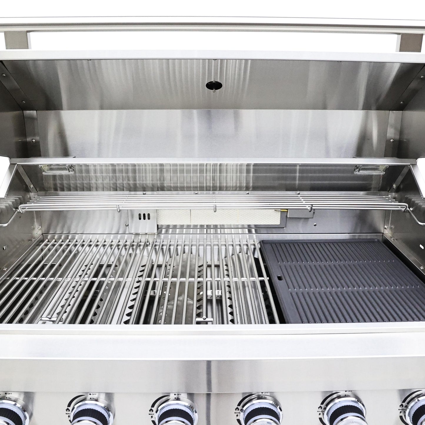 Forno FODKT2520BLK Forno Bulnes 40-Inch Bbq, 95,000 Btu, 5 Burners, Sear & Rotisserie Infrared With Side Burner, Stainless Steel Outdoor Kitchen With 1.8 Cu.Ft. Beverage Center & Black Granite Countertops