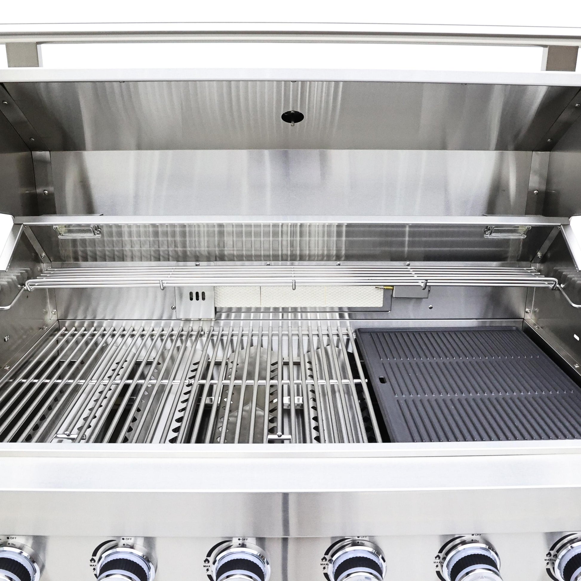 Forno FODKT2520BLK Forno Bulnes 40-Inch Bbq, 95,000 Btu, 5 Burners, Sear & Rotisserie Infrared With Side Burner, Stainless Steel Outdoor Kitchen With 1.8 Cu.Ft. Beverage Center & Black Granite Countertops