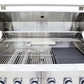 Forno FODKT2520WHT Forno Bulnes 40-Inch Bbq, 95,000 Btu, 5 Burners, Sear & Rotisserie Infrared With Side Burner, Stainless Steel Outdoor Kitchen With 1.8 Cu.Ft. Beverage Center & White Sintered Stone Countertops