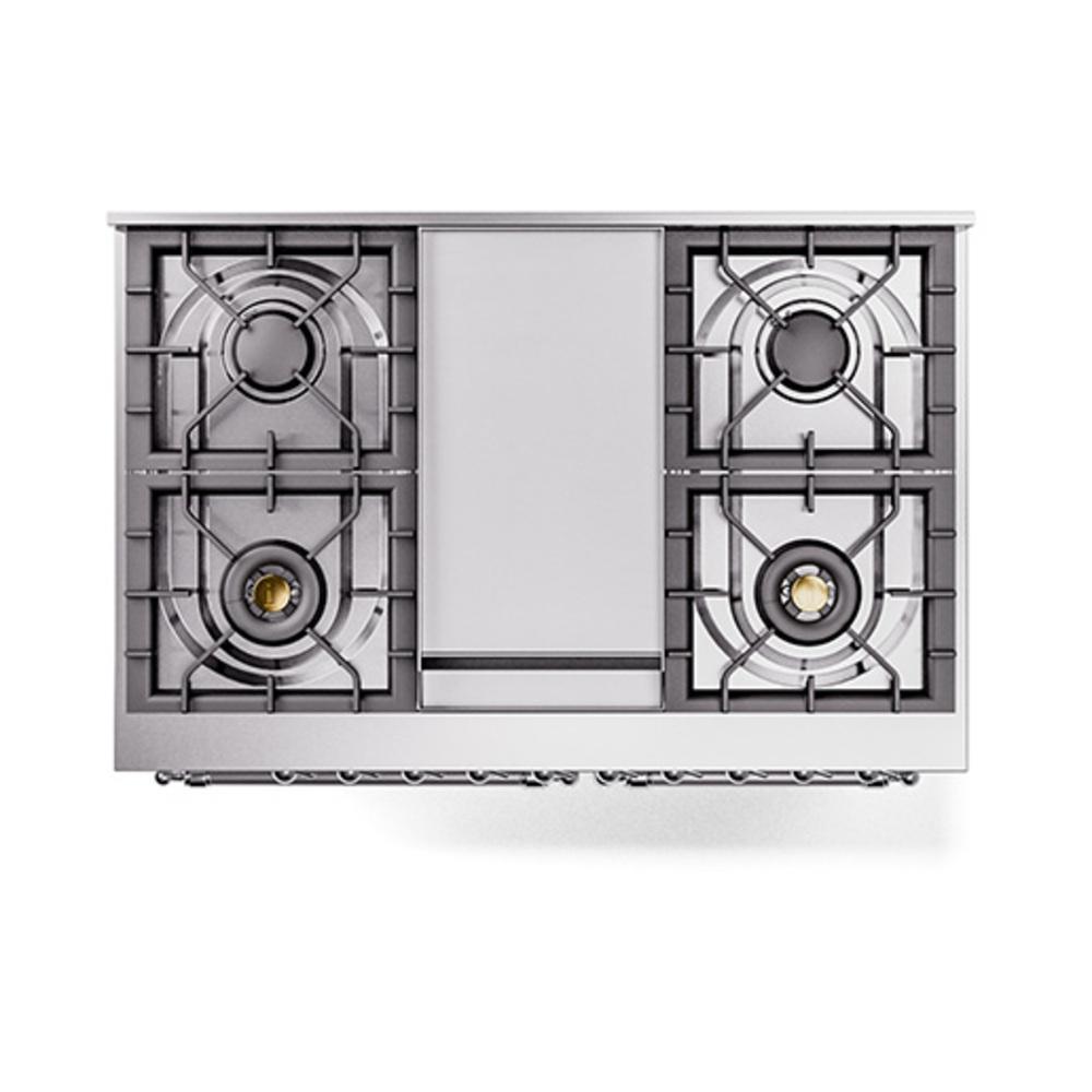 Ilve UND40FQNMPRAC Ilve Und40Fqnmprac Nostalgie Ii Noblesse 40" Dual Fuel Range (Natural Gas, Solid Door, Ral, Chrome)