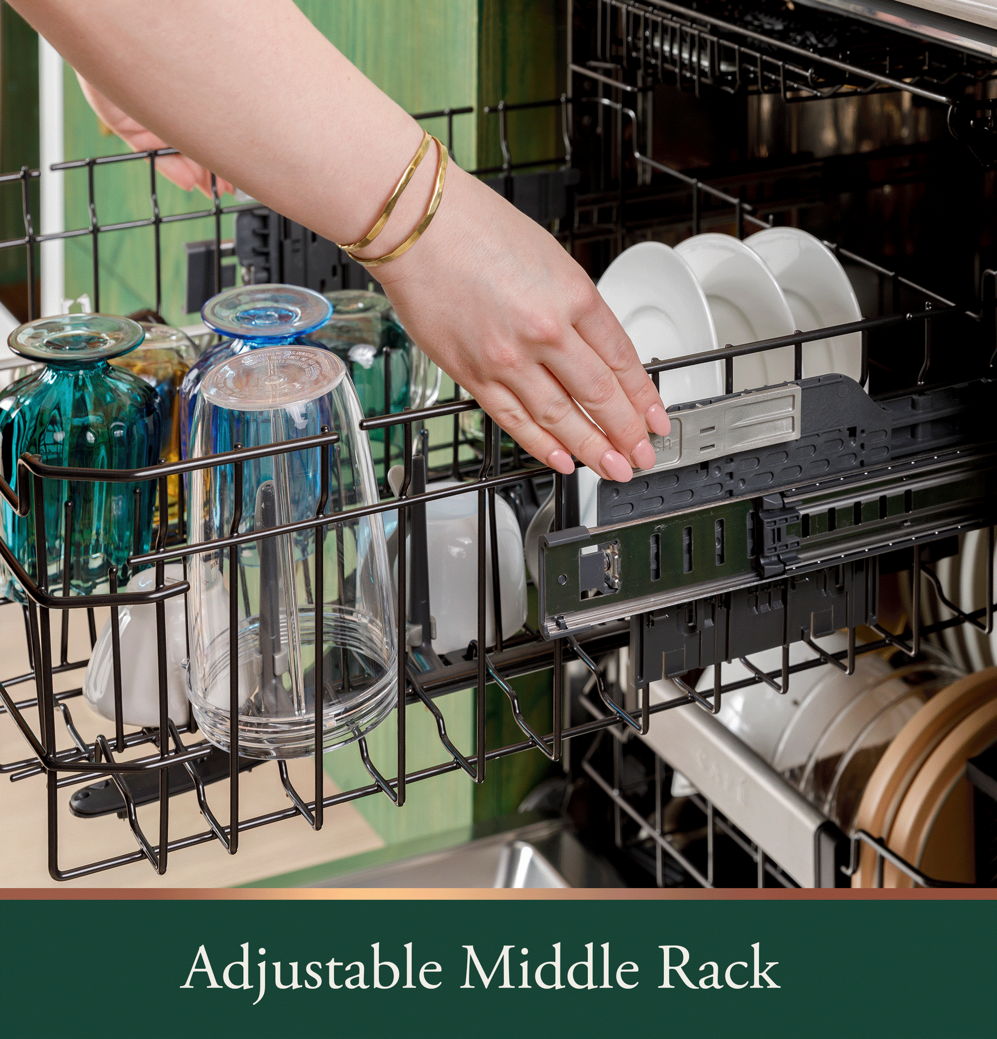 Cafe CDT858P3VD1 Café&#8482; Customfit Energy Star Stainless Interior Smart Dishwasher With Ultra Wash Top Rack And Dual Convection Ultra Dry, 44 Dba