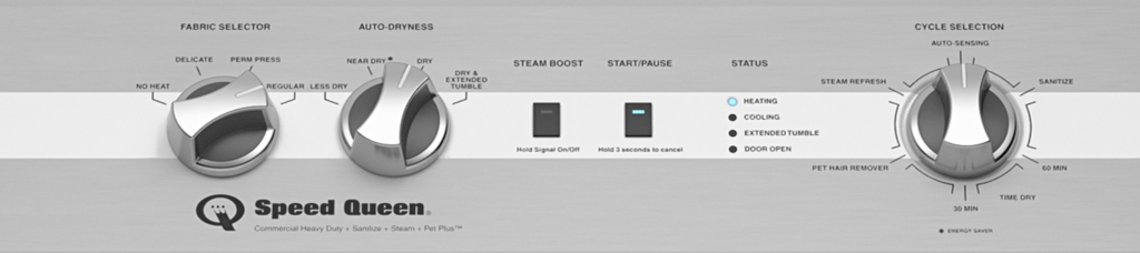 Speed Queen DC5004WG Dc5 Sanitizing Gas Dryer With Pet Plus™ Extended Tumble Steam 5-Year Warranty