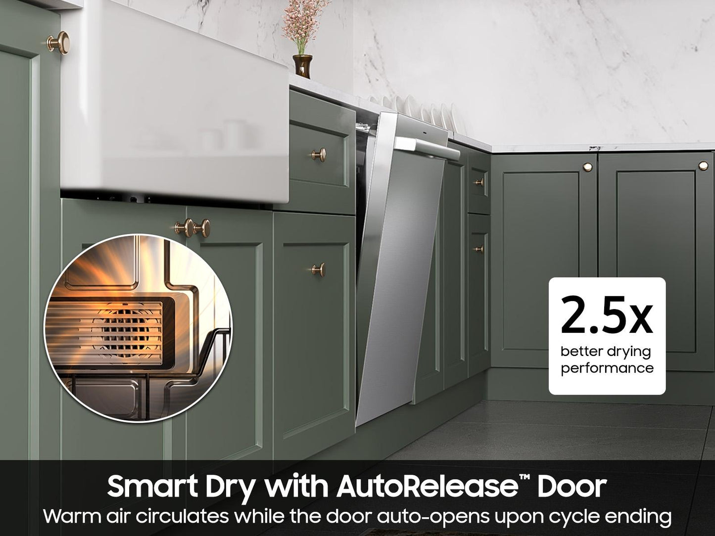 Samsung DW90H89TETR Bespoke Ai Smart Dishwasher Ai Wash & 3Rd Rack Washing System Autorelease™ Door 38Dba