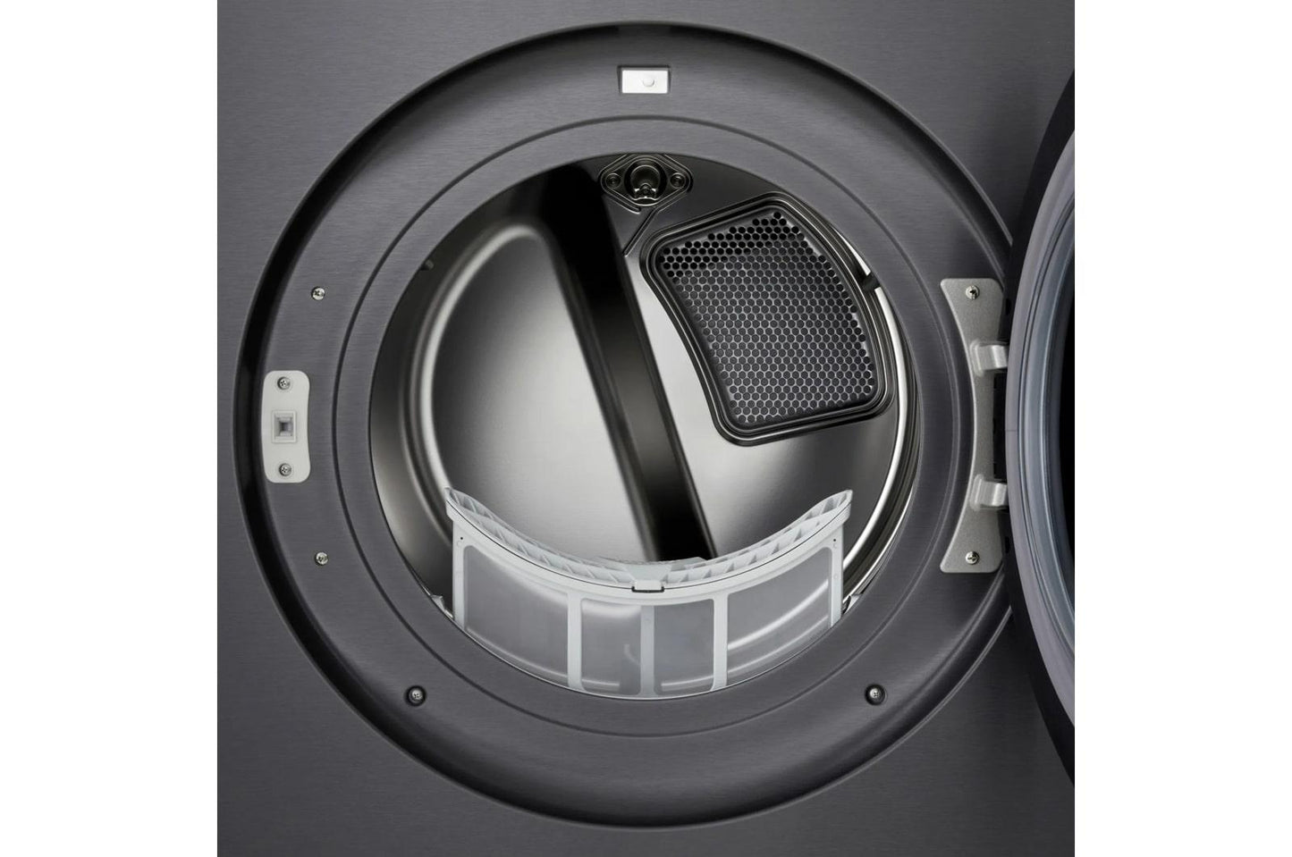 Lg DLEX9900B Lg Signature 9.0 Cu. Ft. Mega Capacity Smart Front Load Electric Dryer With Built-In Intelligence, Turbosteam® And Touch Lcd Control