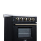 Forno FFSEL606924BLK Forno Loiano 24 Inch Freestanding Electric Range In Black