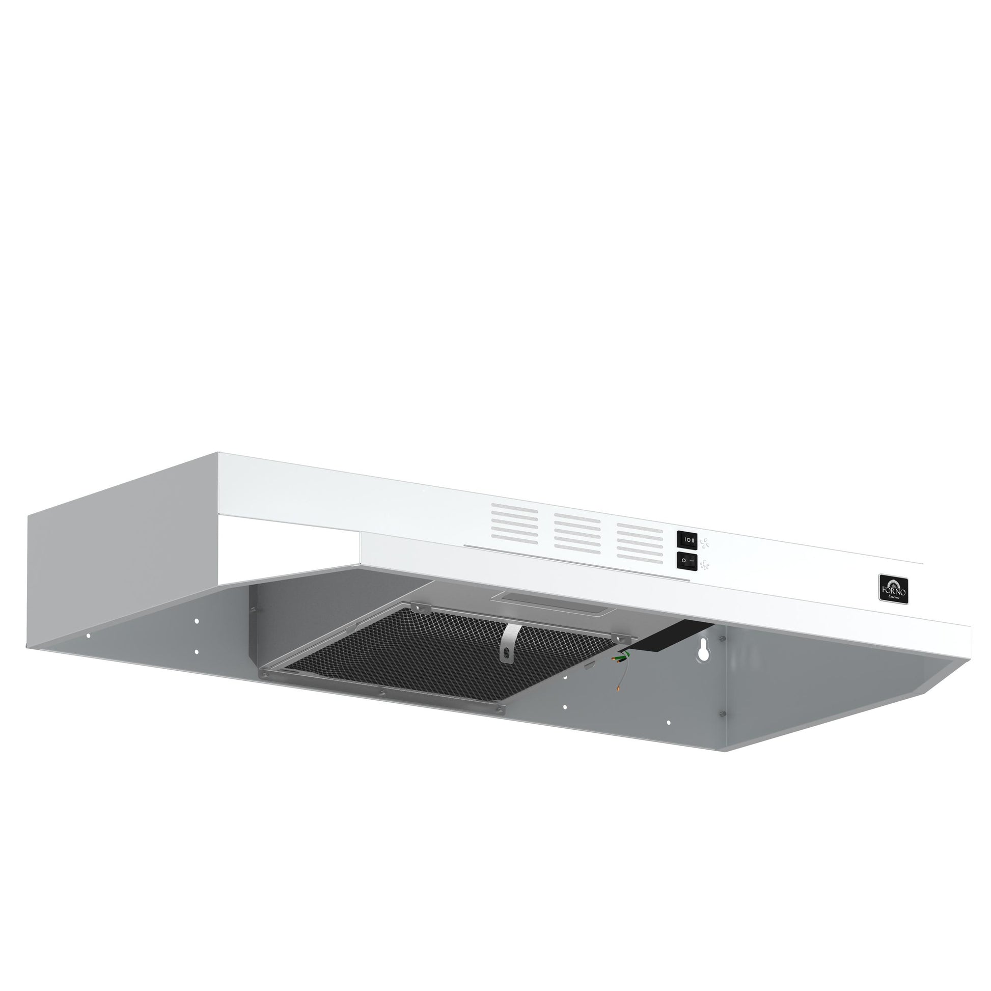 Forno FRHUC520030WHT Forno Cappa 30-Inch Under Cabinet Range Hood, White, 200 Cfm, Convertible, Led Lighting