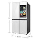 Samsung RF29DB990012 Bespoke 4-Door Flex™ Refrigerator (29 Cu. Ft.) With Ai Family Hub+™ And Ai Vision Inside™ In White Glass