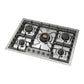 Ilve UHCPT75NSSCLP Ilve Uhcpt75Nssclp Nostalgie Ii 30 Inch Built-In Gas Cooktop With 5 Burners, In Stainless Steel (Liquid Propane, Chrome)