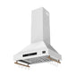 Forno FRHWM550330WHT Forno Venezia 30 Inch Wall-Mounted Range Hood In White With Touch Controls And Baffle Filters