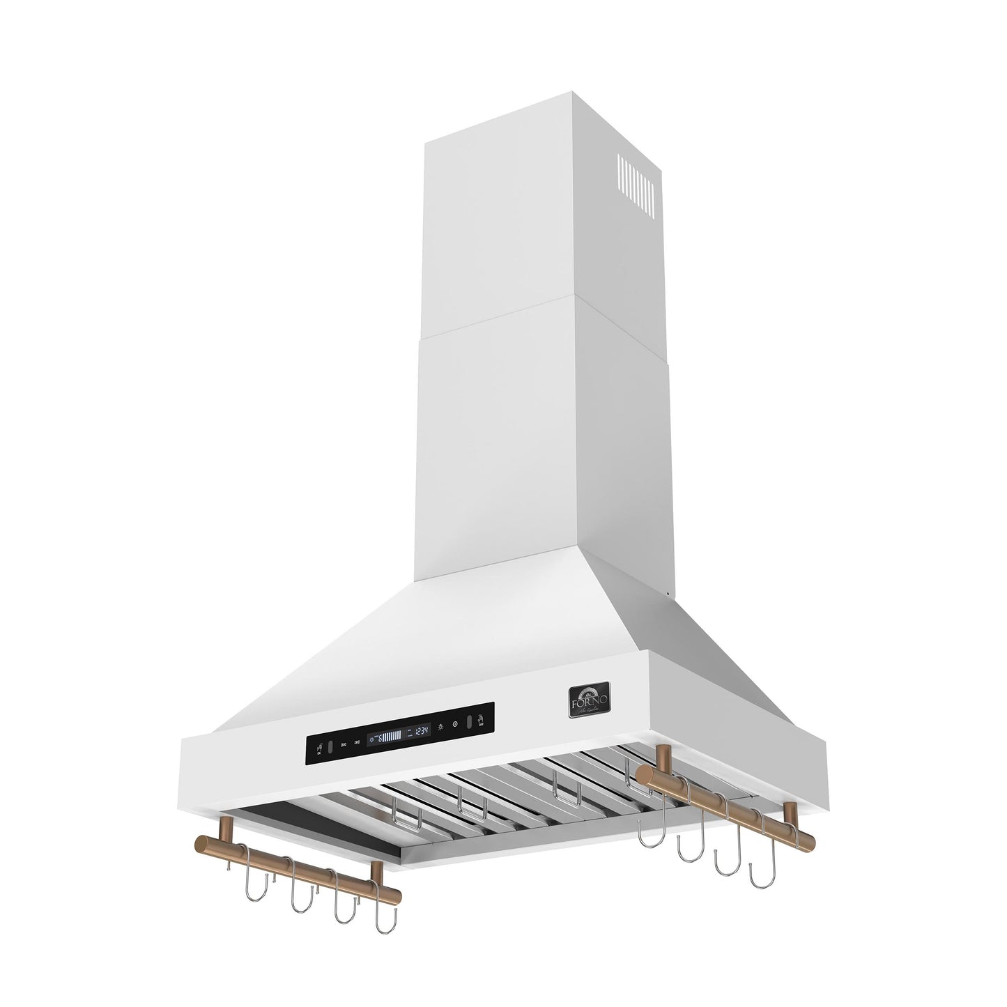 Forno FRHWM550330WHT Forno Venezia 30 Inch Wall-Mounted Range Hood In White With Touch Controls And Baffle Filters