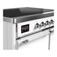 Ilve UMDIB40QNR3WHC Ilve Umdib40Qnr3Whc Majestic Iii 40 Inch Induction Range With 6 Elements, 3.82 Cu. Ft. Total Oven Capacity (Solid Door, White, Chrome)
