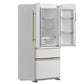 Forno FFFFD179133WHT Forno Luigi 33-Inch French Door Refrigerator, 18 Cu.Ft, White Finish, Antique Brass Handles, Energy Star Certified