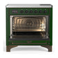Ilve UMIB36QNR3EGB Ilve Umib36Qnr3Egb Majestic Iii 36 Inch Induction Range With 6 Elements, 3.5 Cu. Ft. Total Oven Capacity (Solid Door, Emerald Green, Burnished)