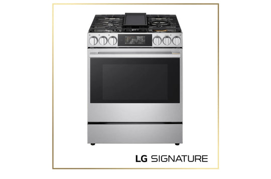 Lg LSGU6338X Lg Signature 6.3 Cu. Ft. Single Oven Gas Slide-In Range With Dynamic Probake Convection® , Air Fry, Air Sous Vide, Roast, And Pizza Mode