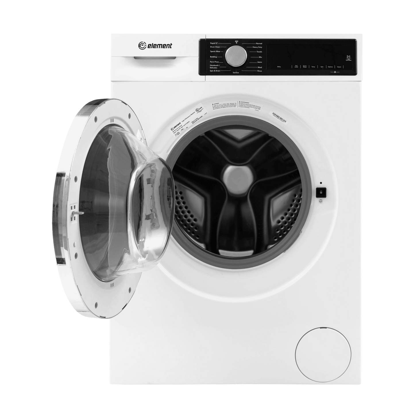 Element Appliance ECW2224EGW Element Electronics 24-Inch 2.2 Cu. Ft. Front Load Washer - White, Energy Star (Ecw2224Egw)