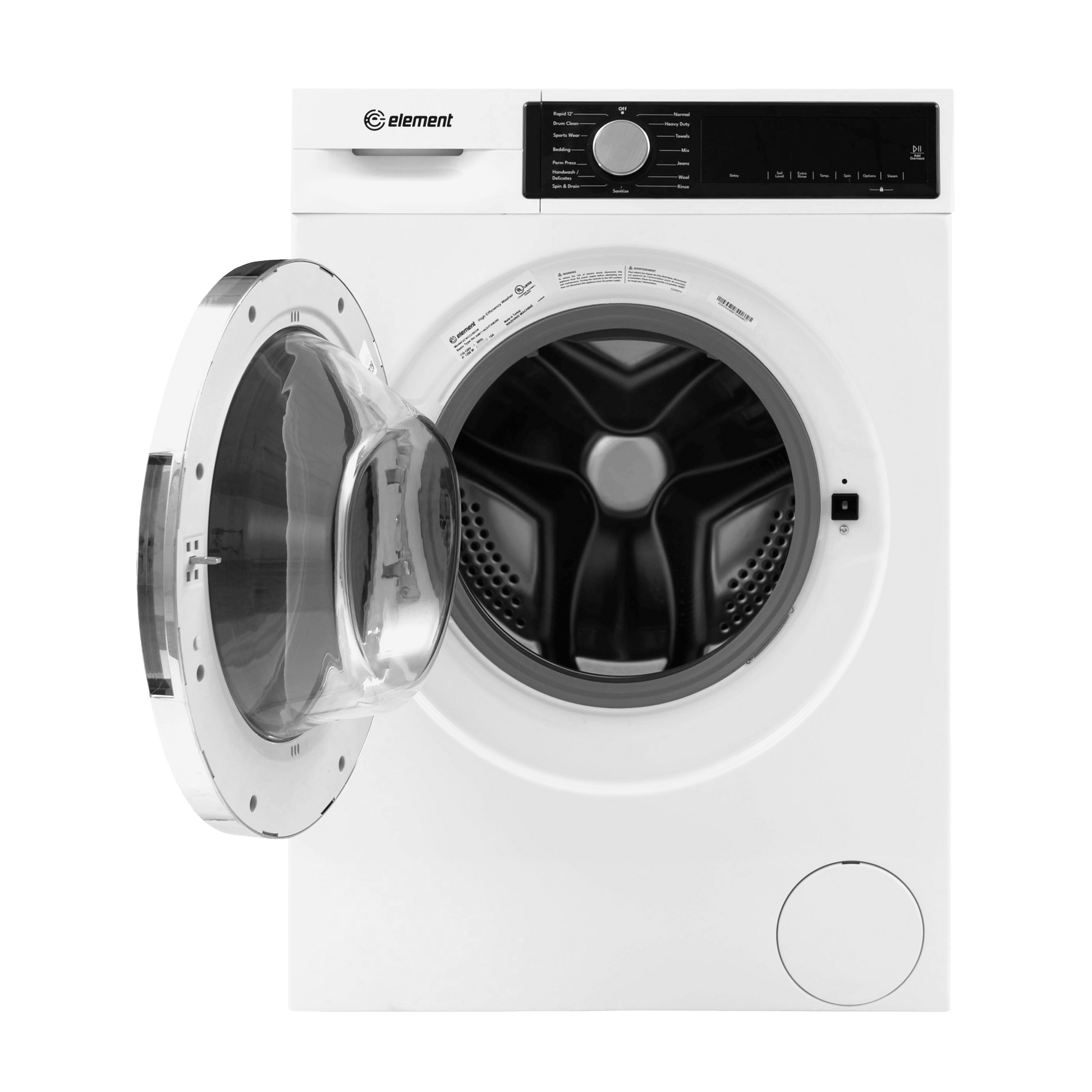 Element Appliance ECW2224EGW Element Electronics 24-Inch 2.2 Cu. Ft. Front Load Washer - White, Energy Star (Ecw2224Egw)